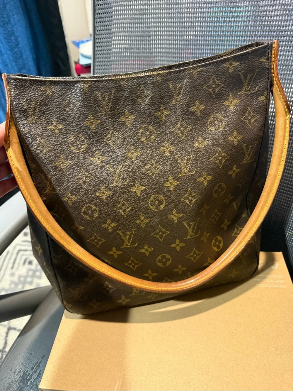 Louis Vuitton Brown Monogram Canvas Shoulder Bag